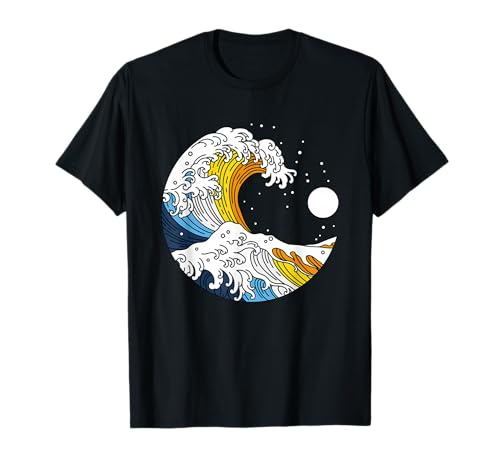 Aroace Pride Aro Ace Aromantische Asexuelle Flagge Japan Great Wave T-Shirt