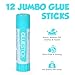 Darice 12 Jumbo Glue Sticks, 1.4 Oz All Purpose Stick Glue, Strong Hold, Easy Stick, Quick Drying, Non-Toxic, Scrapbooking Supplies for Home, School and Office