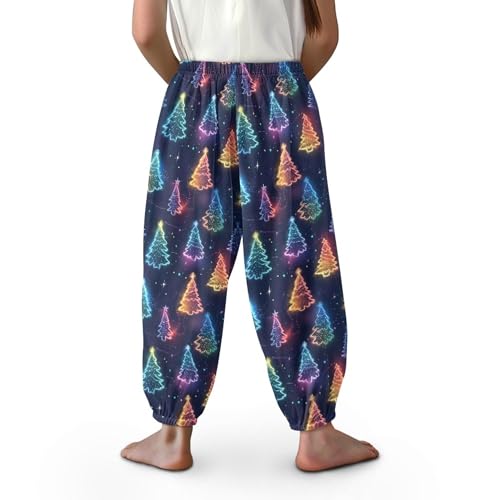 Image of Unisex Little Kids Yoga Trousers Bohemian Beach Pants Baggy Harem Activewear for Boys and Girls Age 3-10
