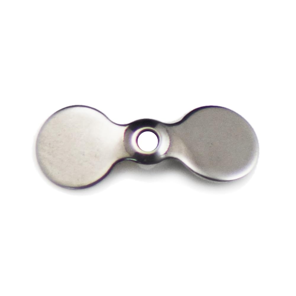 COUNTBASS 20pcs Propeller Blades for Topwater Fishing Lures Plug Components Chopper Prop (D-Stainless Steel), Propellers