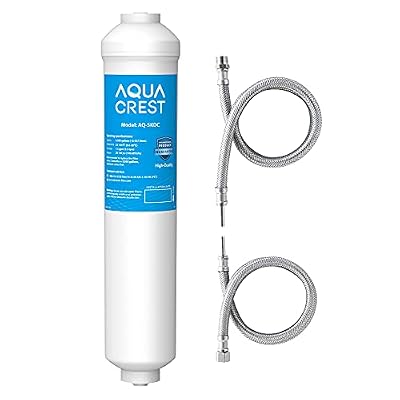 AQUA CREST 5KDC Under Sink Water Filtration System, Direct Connect Under Sink Water Filter, Reduces PFAS, PFOA/PFOS, Chlorine, NSF/ANSI Tested 5K Gallons Ultra High Capacity, USA Tech
