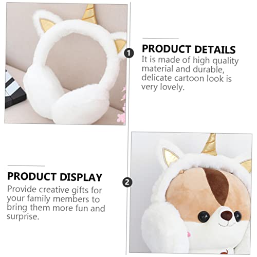 Orejeras de peluche térmicas cubiertas acolchadas para el viento 5