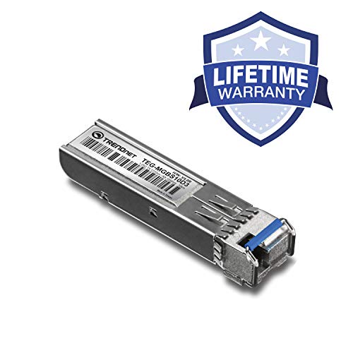 TRENDnet SFP to RJ45 Dual Wavelength Single-Mode LC Module, TEG-MGBS10D3, Must Pair with TEG-MGBS10D5 or a Compatible Module, Up to 10 km (6.2 Miles), Compatible with Standard SFP, Lifetime Protection