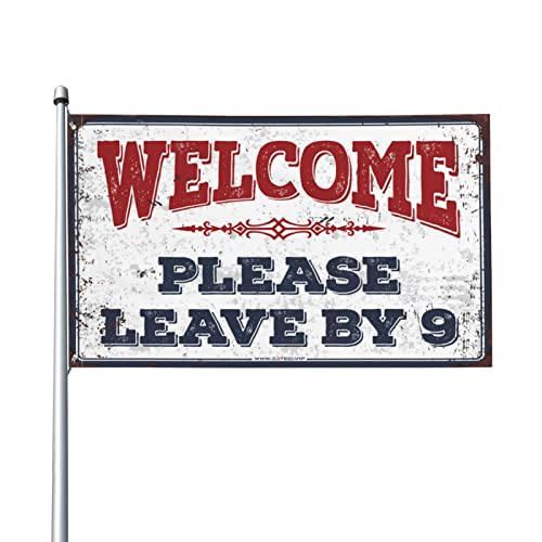 Decoración de pared de dormitorio infantil y universitario Welcome Please Leave de 152x244