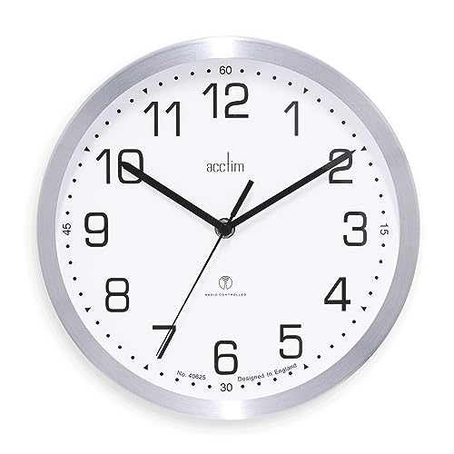 Acctim Mason Radio Controlled Wall Clock 74337 - Silver
