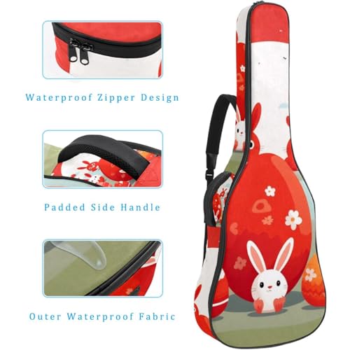 Housse universelle pour guitare acoustique multicolore avec compartiment poches
