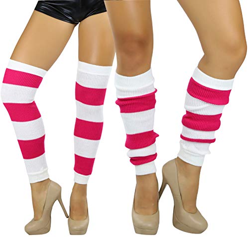Image of ToBeInStyle Women's Long Over The Knee Leg Warmers Bright Thigh High