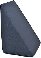 Travesseiro Triangular Espuma Encosto Adulto Apoio Costas Repouso Leitura Cor:Preto