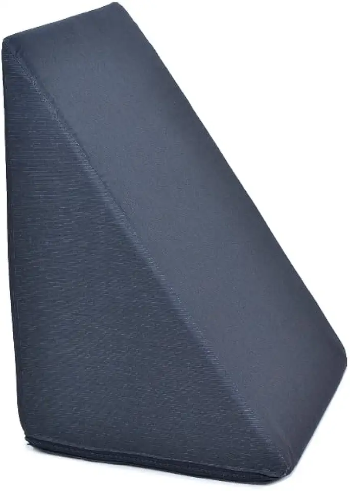 Travesseiro Triangular Espuma Encosto Adulto Apoio Costas Repouso Leitura Cor:Preto