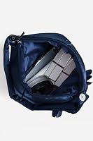 BABEYOND Women's Flower Satin Evening Bags Triangle Clutch Purses Navy — image 6