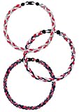 SUPBOMM 3 pcs Baseball Rope Necklaces, League Team Colors Braided Necklace, Baseball Team Gifts, Braves