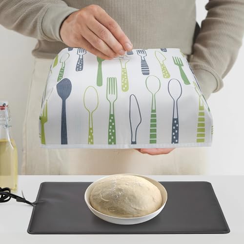 EKEPIN Heat Mat Fits for Fermenting Dough with Heat Preservation Cover, Sourdough Warming Mat for Yeast Bread Baking, Warmer Mat for Food with Thermostat Controller Combo Set by EKEPIN - Image 4