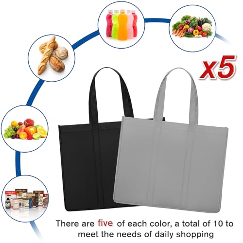 WISELIFE Reusable Grocery Tote Pack