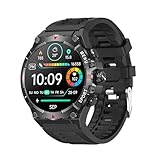 スマートウォッチ Smart watch【2026最新 米軍規格 GPS内蔵 AMOLED高精細大画面 钛合金表盘 5ATM防水·防麈 耐衝撃 】Bluetooth通話 Line/メッセージ通知 100種類運動モード 1.43インチ 腕時計 活動量計 歩数計 長時間連続使用 音楽制御 音声アシスタント 目覚まし時計 天気予報 明るさ調整 100+文字盤自由設定 iPhone/Android 対応