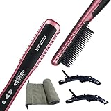 Hair Straightener Brush Ceramic Straightening Brush,Straightening Comb,Hot Comb Hair Straightener An