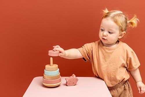 Trixie Mrs. Cat Stacking Toy - Baby toy - FSC-Certified Wood - 12m+, Dark Pink - Image 2