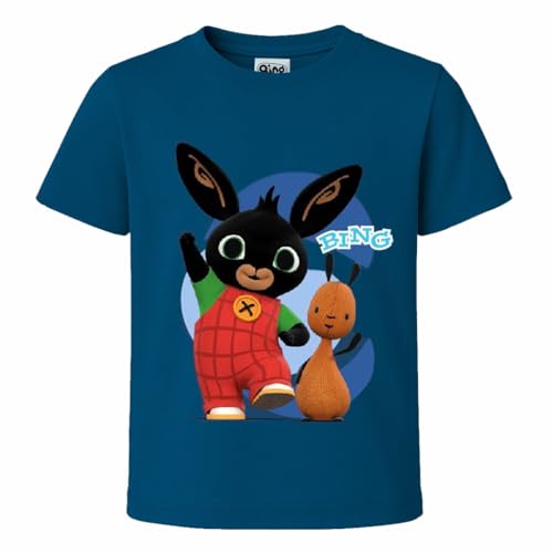 Bing Bunny T-Shirt Kids Boys Girls Cotton (UK, Age, 5 Years, 6 Years, Regular, Navy)