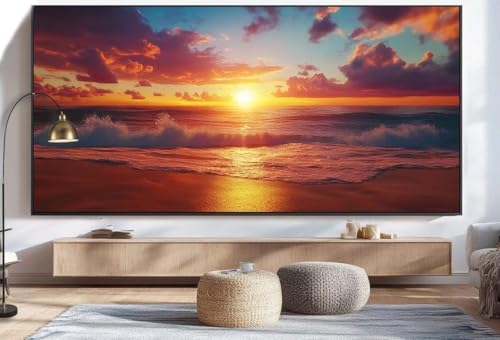 Diamond Art Broderie Strass Grand Format 40x70 Peinture Diamant 5D Mer