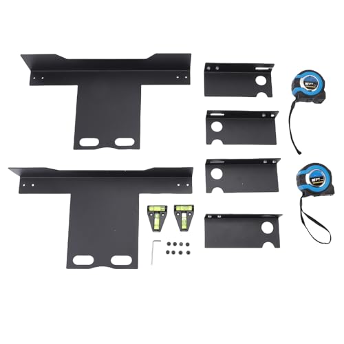 ZYLARUM Rugged Duty Wheel Alignment Tool Plate | Steel Toe Alignment Tool with 2 Tape Measures | Accurate Alignment for Cars/Trucks/SUVs | Slip - Stop Slots, Wall - Mountable