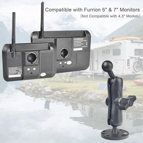 VAUBORTTI for Furrion 5″ & 7″ Camera Monitor Mount, Aluminum Alloy Adjustable Ball Joint Bracket with Fixed Screw Base for RV Backup Systems by VAUBORTTI - Image 3