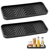 2 pièces Organiseur de lavabo en Silicone, Porte-Savon pour lavabo, Tapis Anti-Gouttes en...