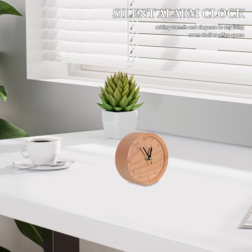Reloj de madera para dormitorio y oficina con diseño nórdico minimalista 7