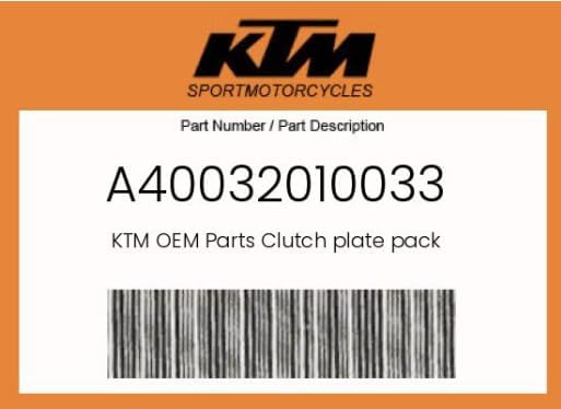 KTM OEM Clutch Plate Pack Compatible with 50 SX 2024-2026/Compatible with GASGAS MC 50 2024-2026/Compatible with Husqvarna TC 50 2024-2025 - A40032010033