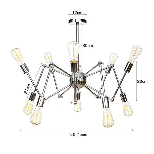 Candelabro Dorado Moderno de 10 Luces para Comedor y Cocina 7