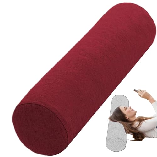 Cuscino Cilindrico Cervicale 40x10/12x50 Cuscini Collo/lombare/Gambe/Schiena Supporto Cuscini Rimovibile Dormire Cuscino a Rullo lungo per Divano e Letto, yoga,Auto(A11,12x50cm/4.7x19in)