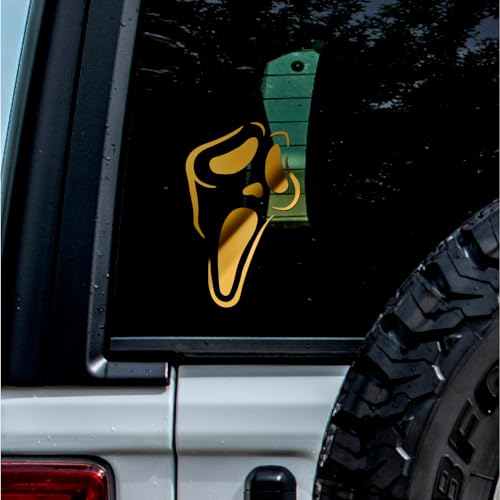Transparent Decal Stickers of Scream Stencil (Metallic Gold) Premium Waterproof Vinyl Decal Stickers for Laptop Phone Accessory Helmet Car Window Mug Tuber Cup Door Wall Decorat ANDSKUS0a2422GO080322