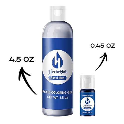 Image of Royal Blue Gel Food Coloring - 4.5 oz Professional Grade Concentrated Food Dye, Gel Based Coloring for Icing, Baking, Cake Decorating & Cookies