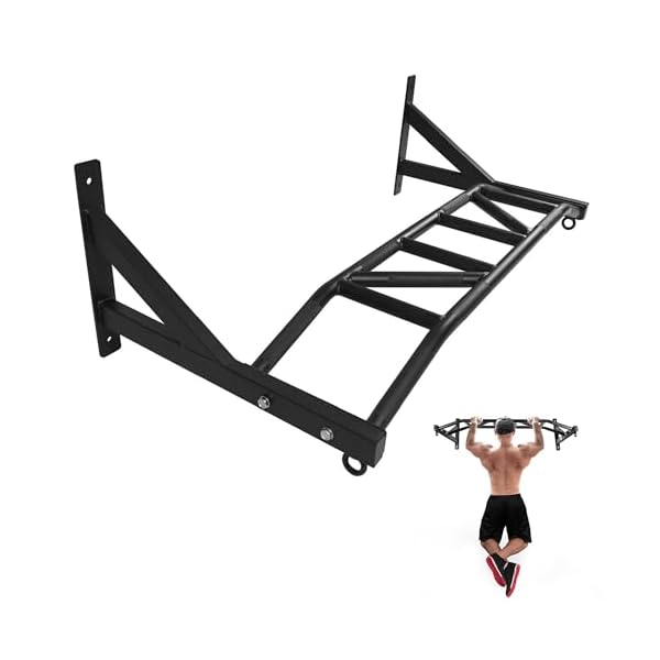Yes4All Heavy Duty Wall Mounted Pull Up Bar – Multi-Grip Pull Up Bar Ceiling Mount / Ceiling Mount Pullup bar / Chin Up Bar for Home Gym Workout