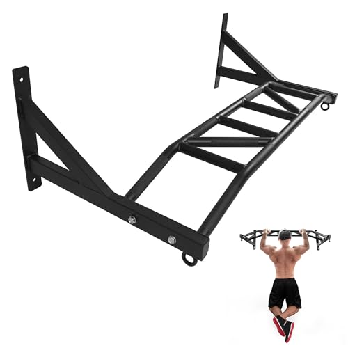 Yes4All Heavy Duty Wall Mounted Pull Up Bar – Multi-Grip Pull Up Bar Ceiling Mount / Ceiling Mount Pullup bar / Chin Up Bar for Home Gym Workout by Yes4All - Used condition - US$101.97