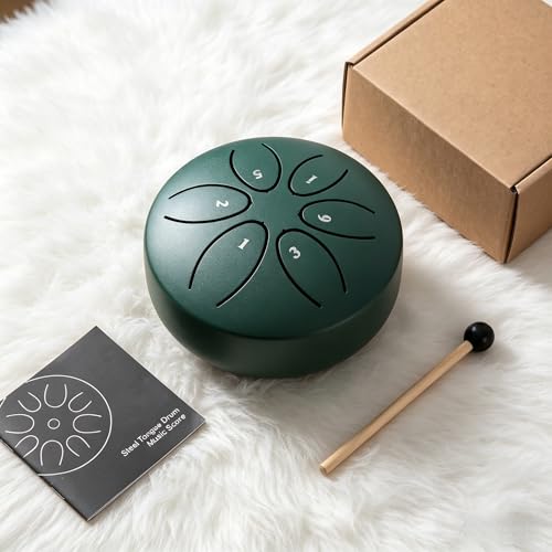 Green 3 Inch 6-Note Mini Rain Drum