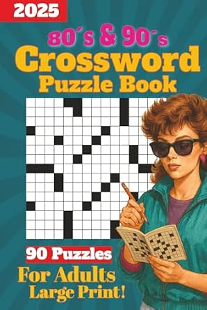 Amazon.com: 80s & 90s Crossword Puzzle Book for Adults: 90 Large Print ...