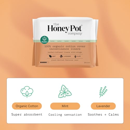 The Honey Pot Company - Postpartum Pads & Incontinence Panty Liners Bundle - Infused w/Essential Oils for Cooling Effect & Ultra-Absorbant - Postpartum Essentials - Feminine Care - FSA Eligible