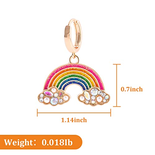 Rainbow Cloud Earrings For Women Girls Enamel Colorful Rainbow Shaped Earrings Dangle Earring Lgbt Jewelry Gifts #TOP5