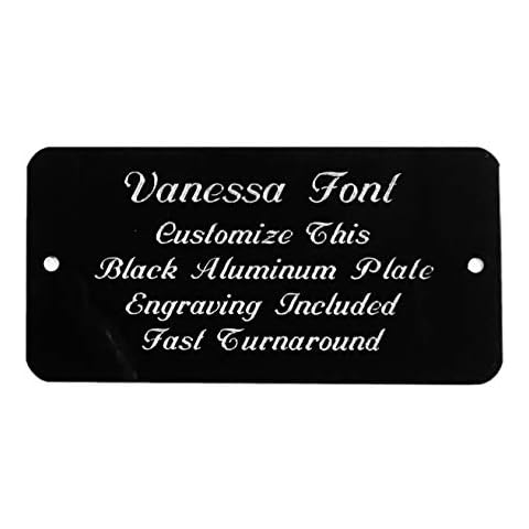 Eastwood Engravings 4"x6" Engraved Black Aluminum Plate Silver Etched Letters Custom Personalized Plaque Adhesive Backing Gift Label Sign Trophy Award Taxidermy - Rounded with Holes Cover