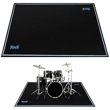 【Great Drummer Present】Whether you are going for gigs or studios, the medium size of the mat makes it an ideal mat for carrying away. The bright blue and white lines along the border make the mat a nice space addition. It is a good present choice for...