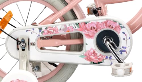 Miniatura 4 de Sun Baby Bicicleta Para Niñas Flower Bike, Tamaño De Rueda 12 14 16 Pulgadas, Con Barra De Empuje Desmontable, Bicicleta Infantil Para Niñas De 2 A 6 Años 14 Pulgadas, Rosa