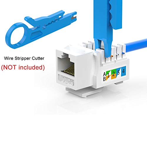 BUPLDET 1 Port CAT6 Ethernet Punch Down Wall Plate with Tool - Cat 6 RJ45 Network Cable Punchdown Jack Cover Plate/Faceplate - White by BUPLDET - Used condition - Image 6