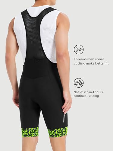 qualidyne Bermuda masculina de ciclismo com 4 bolsos, meia-calça acolchoada 4D para ciclismo de estr