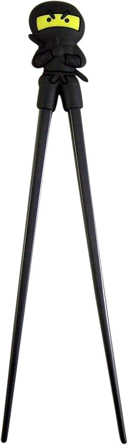Needzo Authentic Japanese Ninja Training Cheater Chopsticks for Beginners, 7 Inch (black)
