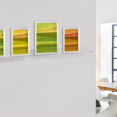 SIGEL GA110 Schmales Galerieboard / Regalboard / Ablageboard 100 cm, aus hochwertigem, hochglänzenden Acryl glasklar im geradlinigen, eckigen Design, Bilderleiste, Sonstige