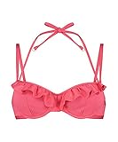97% Polyester, 3% Elasthan Vorgeformtes Bügel-Bikinioberteil Ruffle Dreams Rose 70B