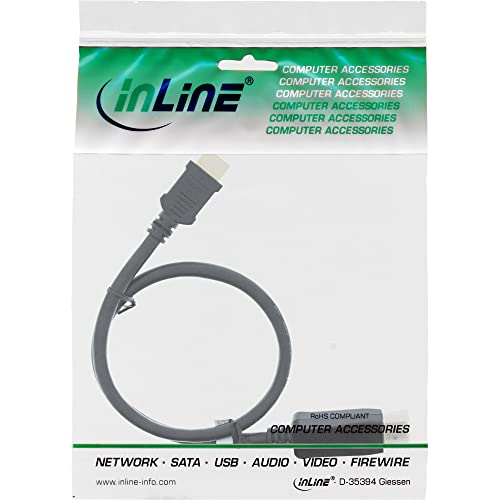 InLine DisplayPort zu HDMI Konverter Kabel 0.5m, vergoldete Kontakte, schwarz