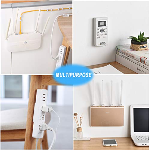 ACKLLR Soporte Adhesivo para Multitomas, 4 Piezas con Clips Organizadores Transparentes para Cables miniatura 5