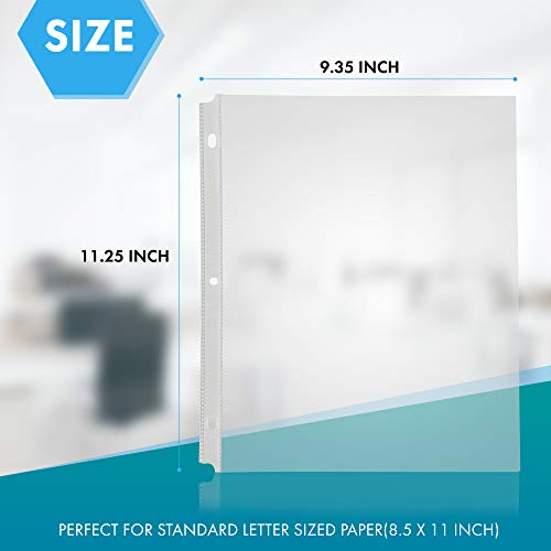 Sheet Page Protectors Binder Sleeves - Designed to Protect Frequently Used 8.5 x 11 inches Plastic Covers for Paper, for 3 Ring Binders, 400ct