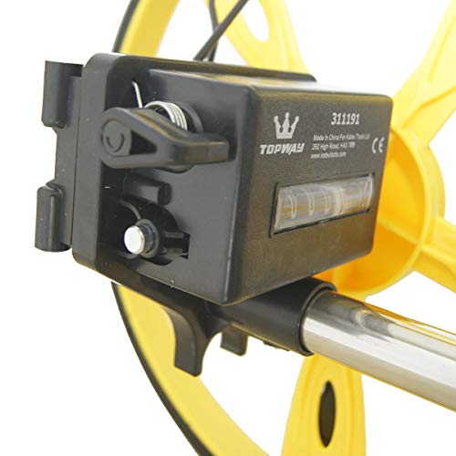 TOPWAY Messrad meterzähler Entfernungsmessrad mit klappbarem Griff 9999,9m, für Messung Linien, Flächen, Messgerät Entfernung, Messwerkzeug 311191