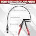 4PCS Hose Clamp Pliers Kit, Long Reach Wire Spring Plier, Hose Remover and Flat Band Pliers for Water Hose and Automotive Radiator Heater, Fuel, Coolant, Oil Removal with Bag